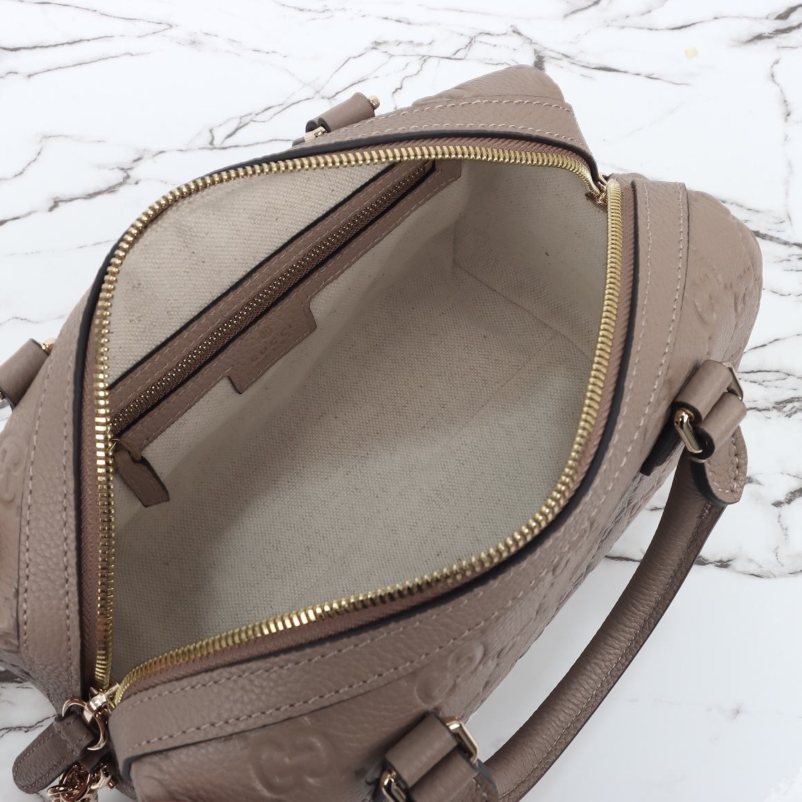 Gucci GG Emblem Small Boston Bag — 815255