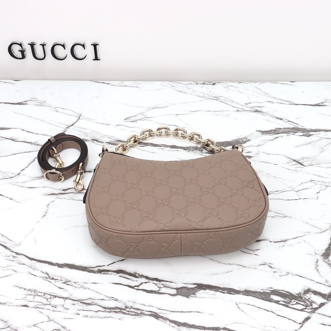 Gucci GG Emblem Medium Shoulder Bag — 815409
