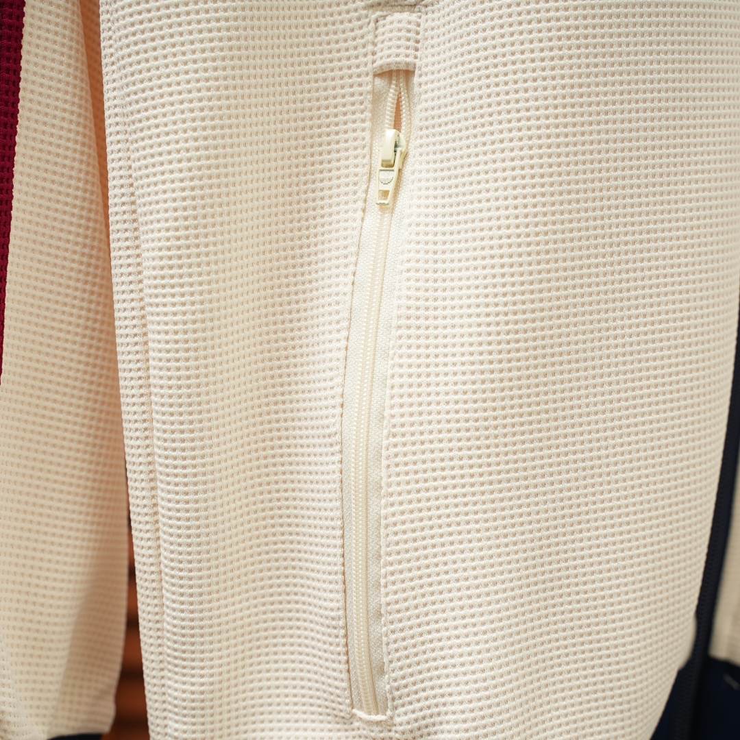 Adidas Jacket — Red / Colourblock / Off-White