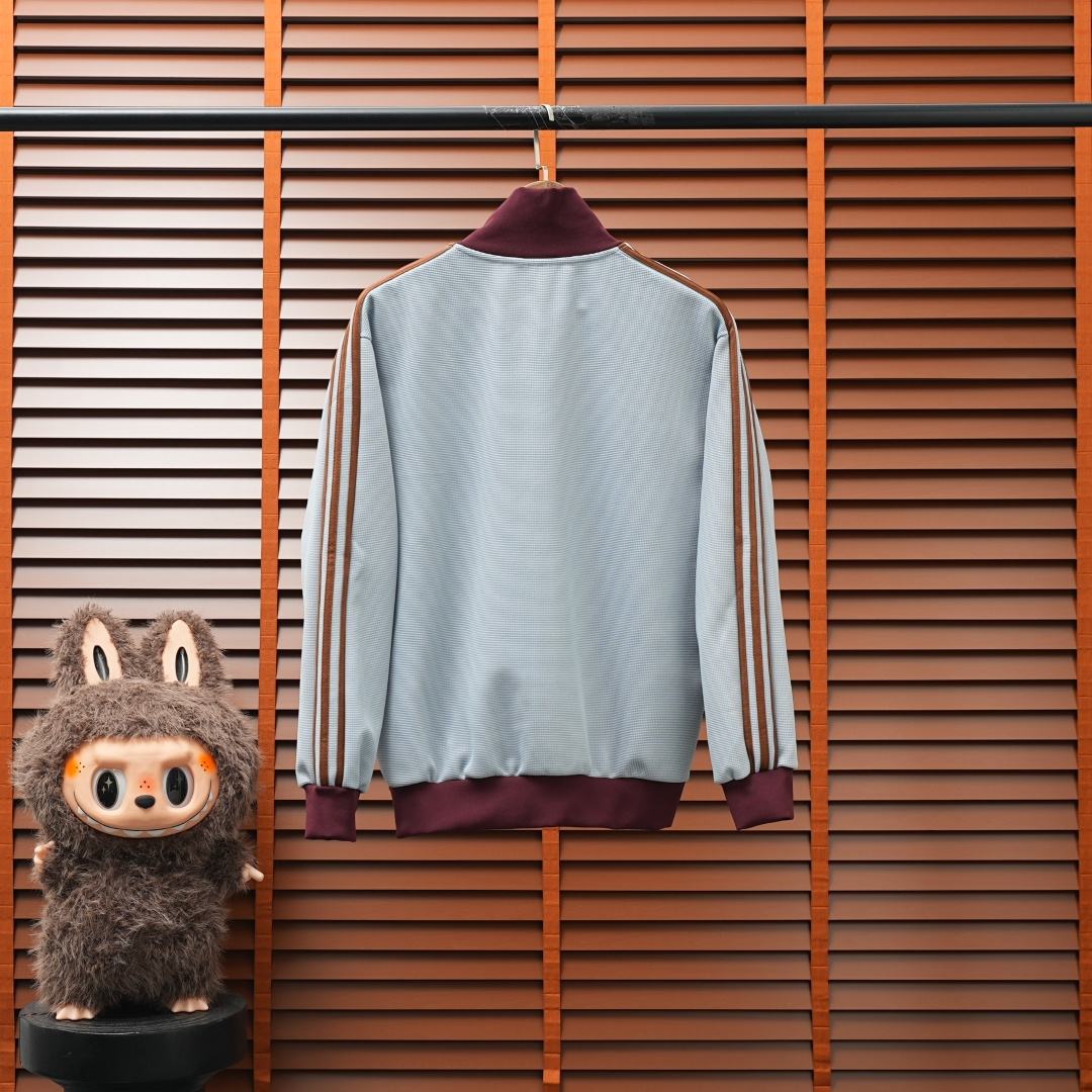 Adidas Jacket — Blue / Colourblock / Burgundy