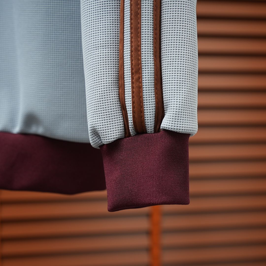 Adidas Jacket — Blue / Colourblock / Burgundy