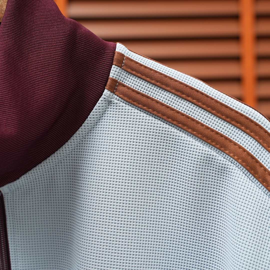 Adidas Jacket — Blue / Colourblock / Burgundy
