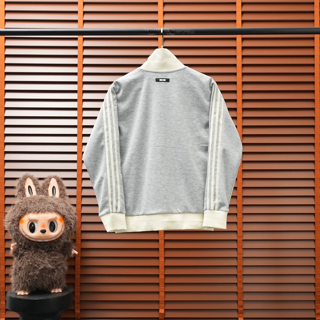 Adidas Jacket — Grey-White
