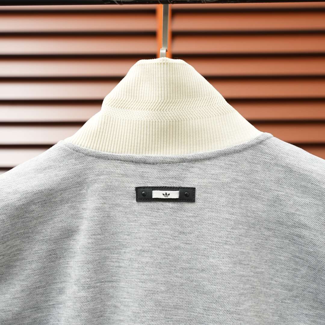 Adidas Jacket — Grey-White