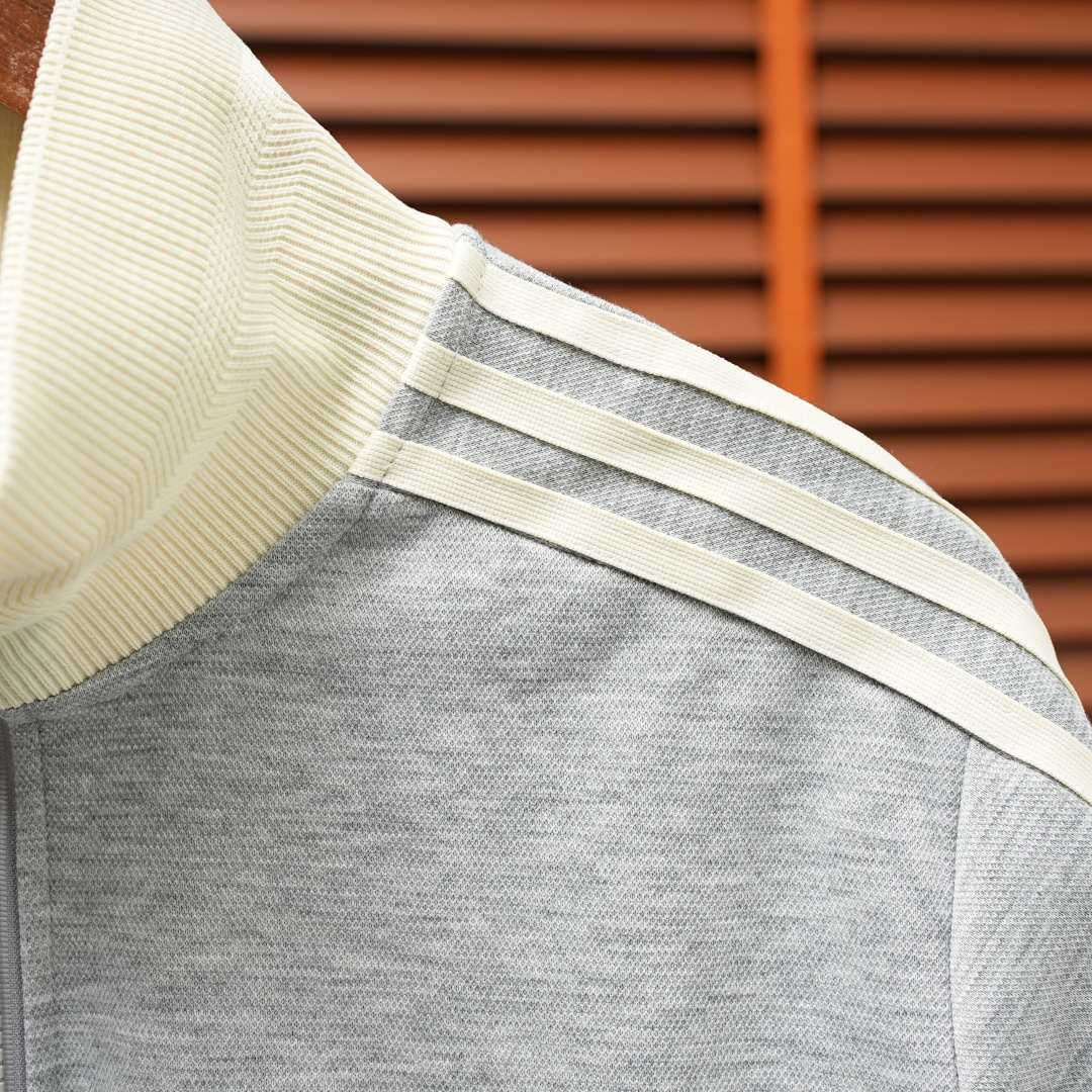 Adidas Jacket — Grey-White