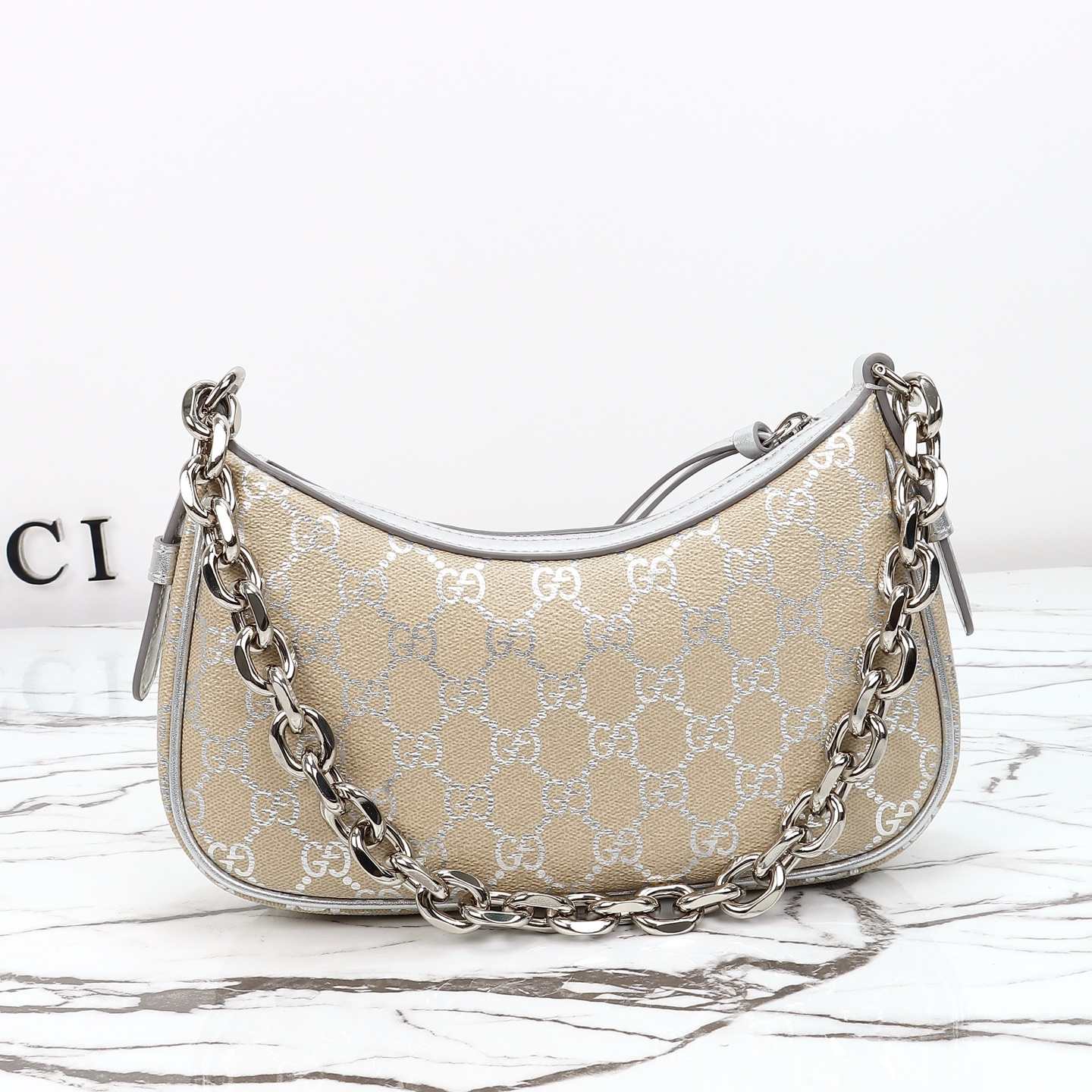 Gucci GG Emblem Small Shoulder Bag — 847447