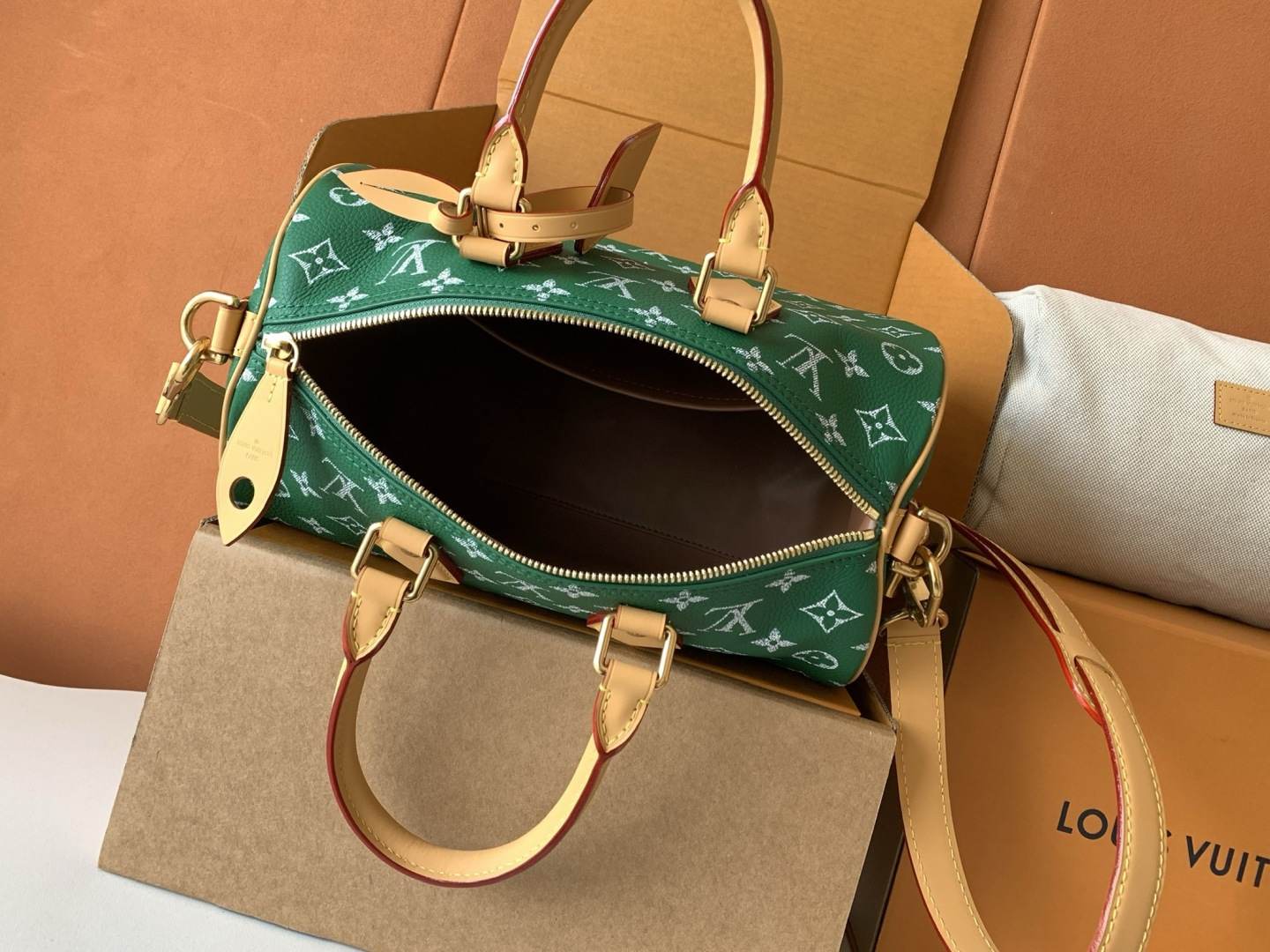 Louis Vuitton Speedy P9-Style Boston Bag, Green — M14077