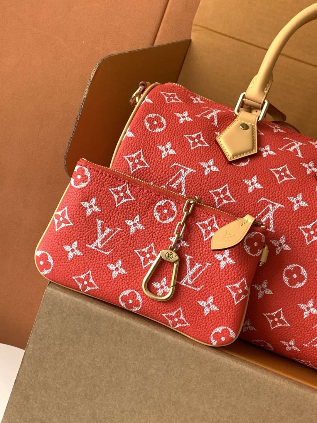 Louis Vuitton Speedy P9-Style Boston Bag, Red — M14067