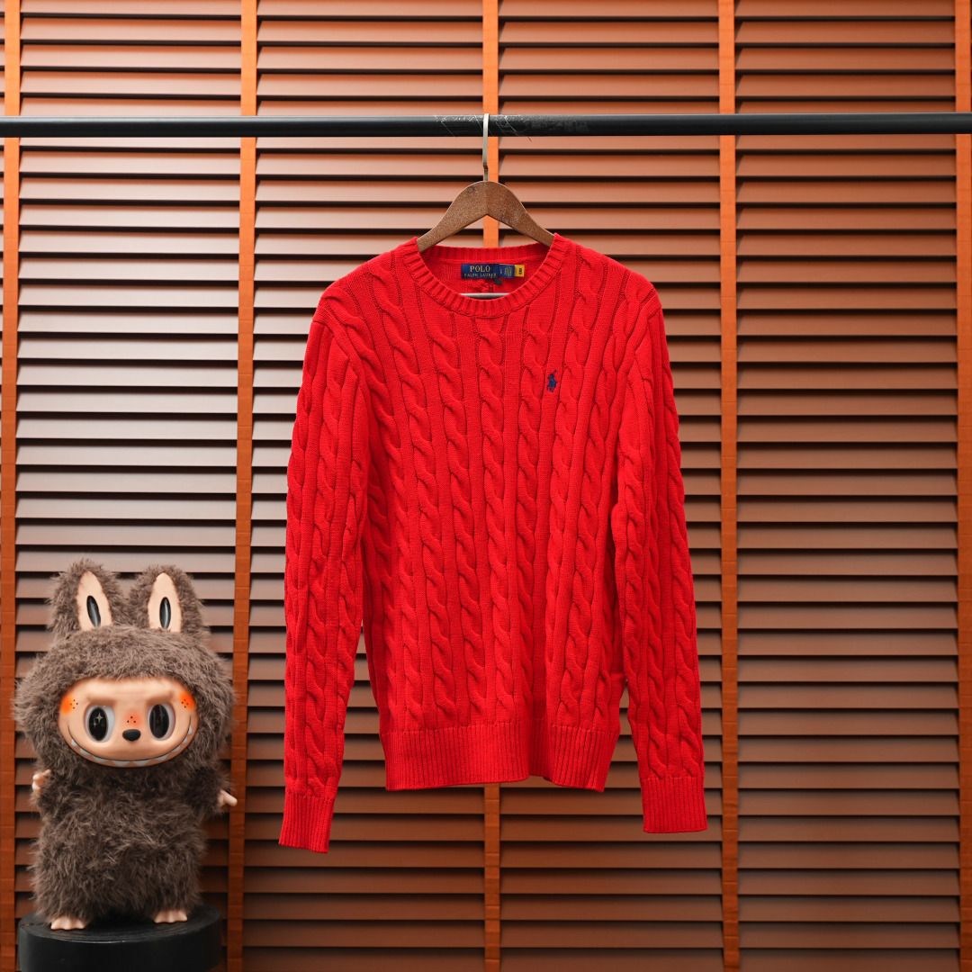 Ralph Lauren Knit Top — Bright Red