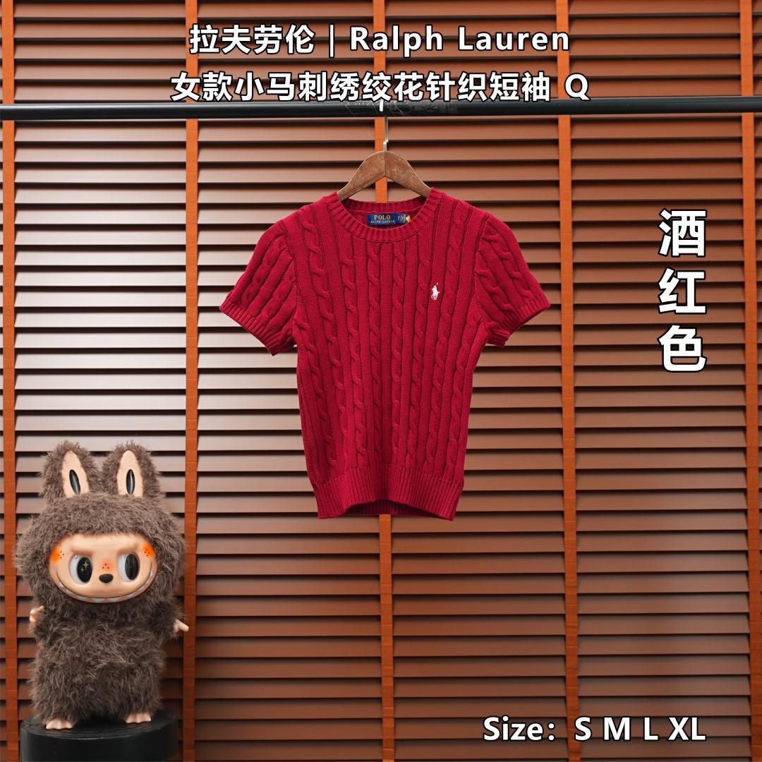 Ralph Lauren Knit Top — Burgundy