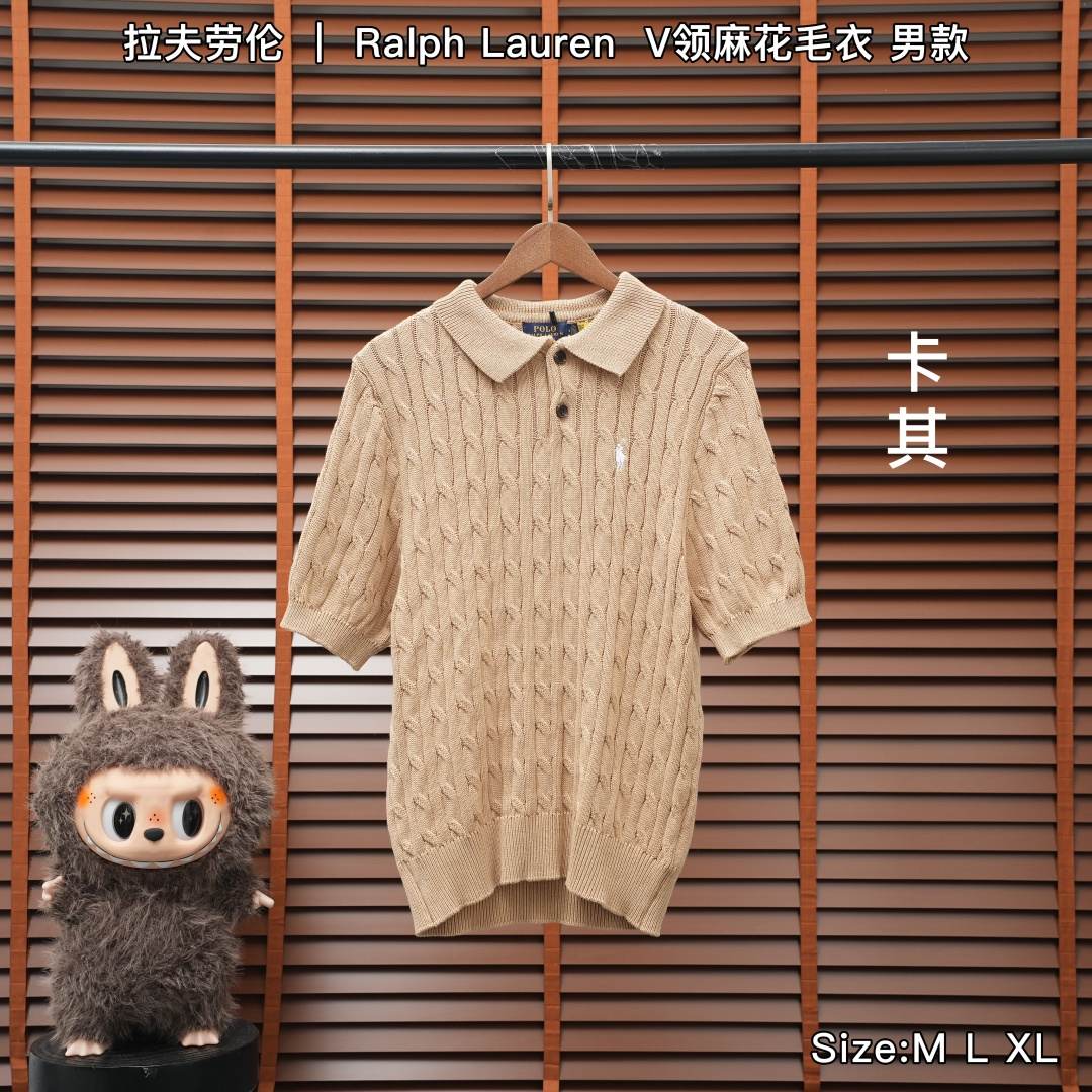 Ralph Lauren Knit Top — Khaki