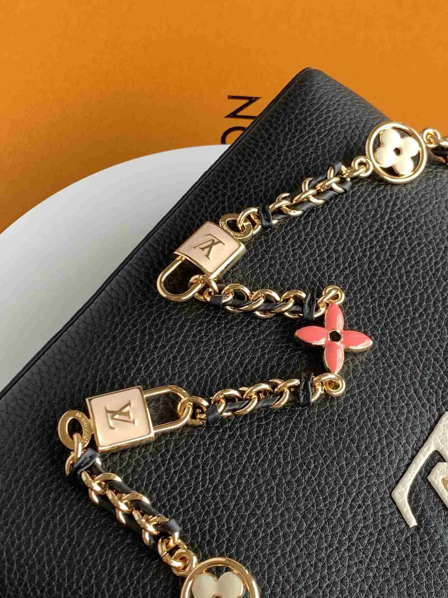 Louis Vuitton Capucines Top-Handle Bag in Black and White