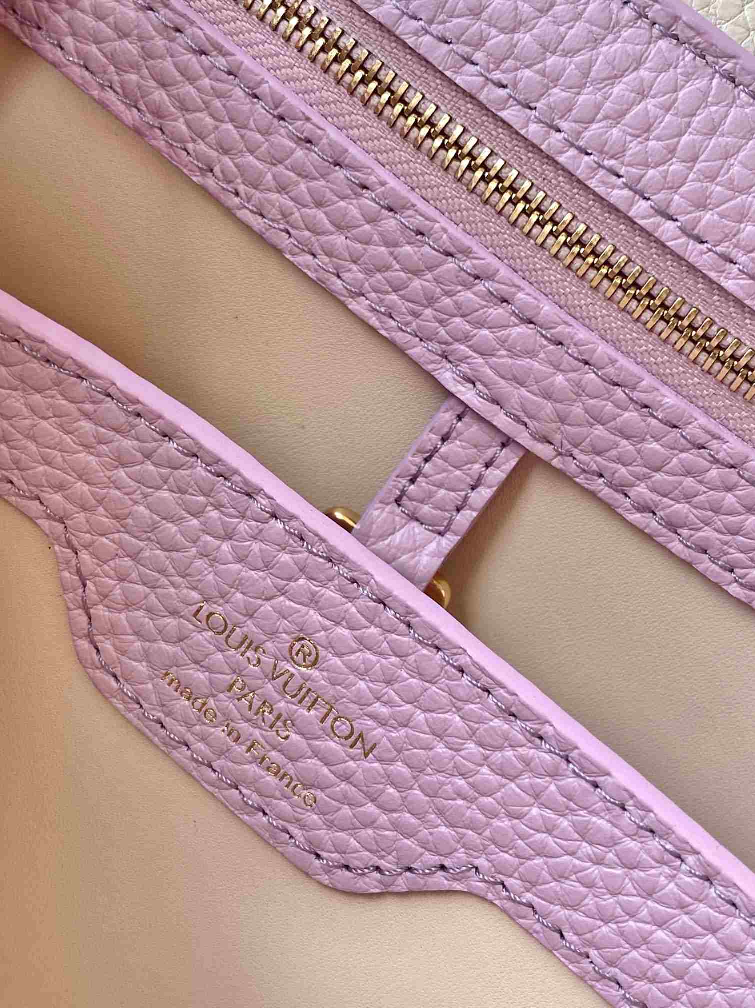 Louis Vuitton Capucines Top-Handle Bag in Pink and White