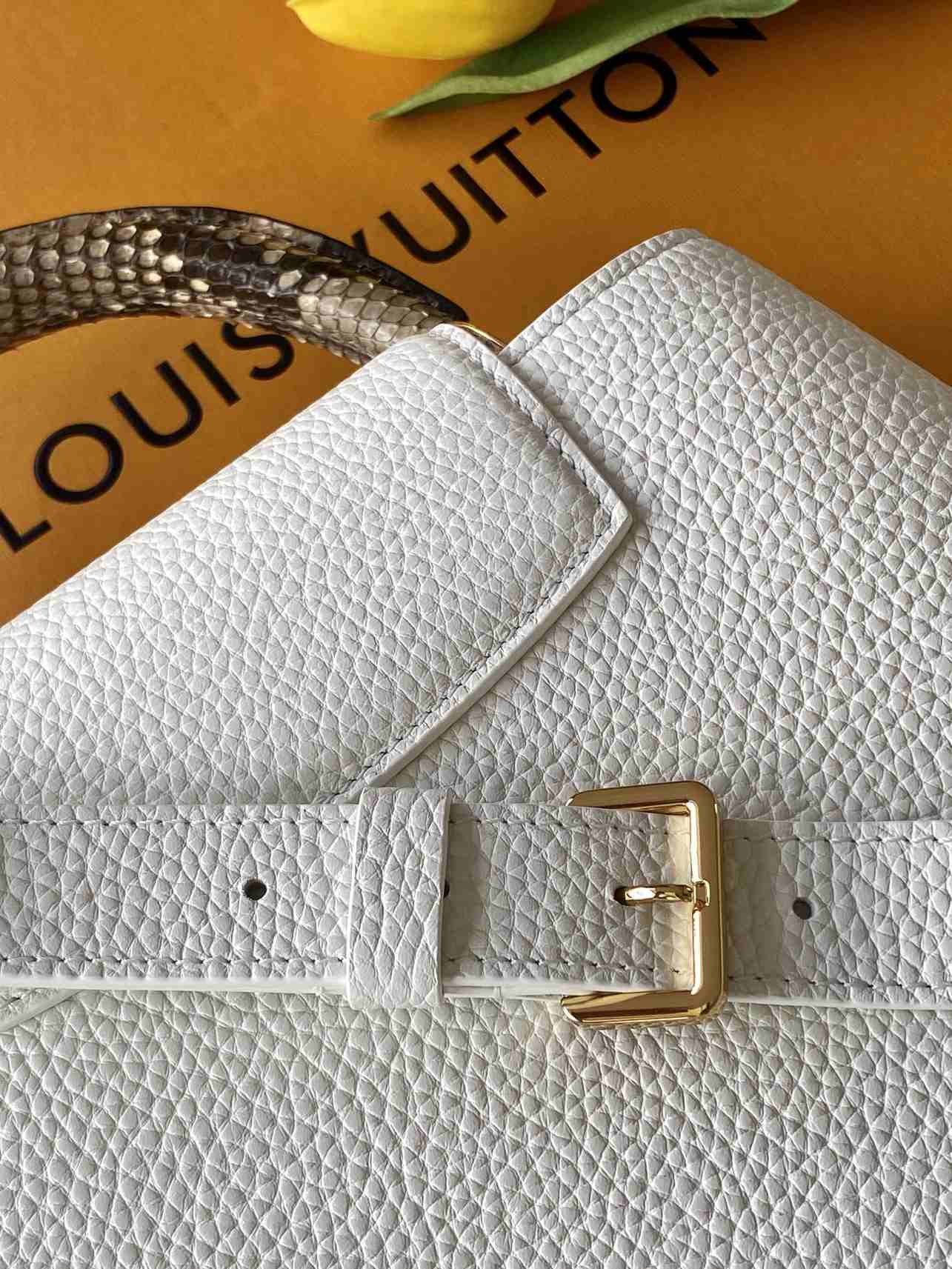Louis Vuitton Capucines Top-Handle Bag in White