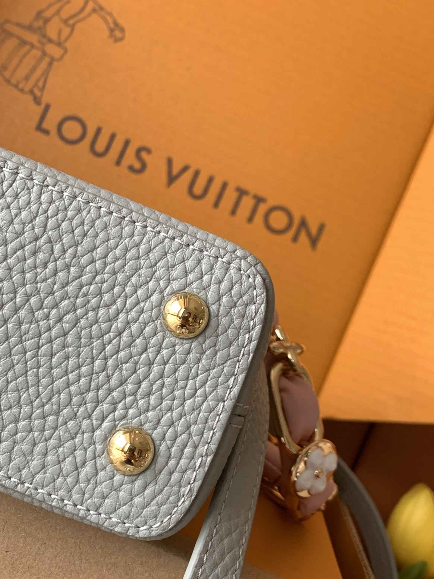 Louis Vuitton Capucines Mini Top-Handle Bag in Gray — M23363