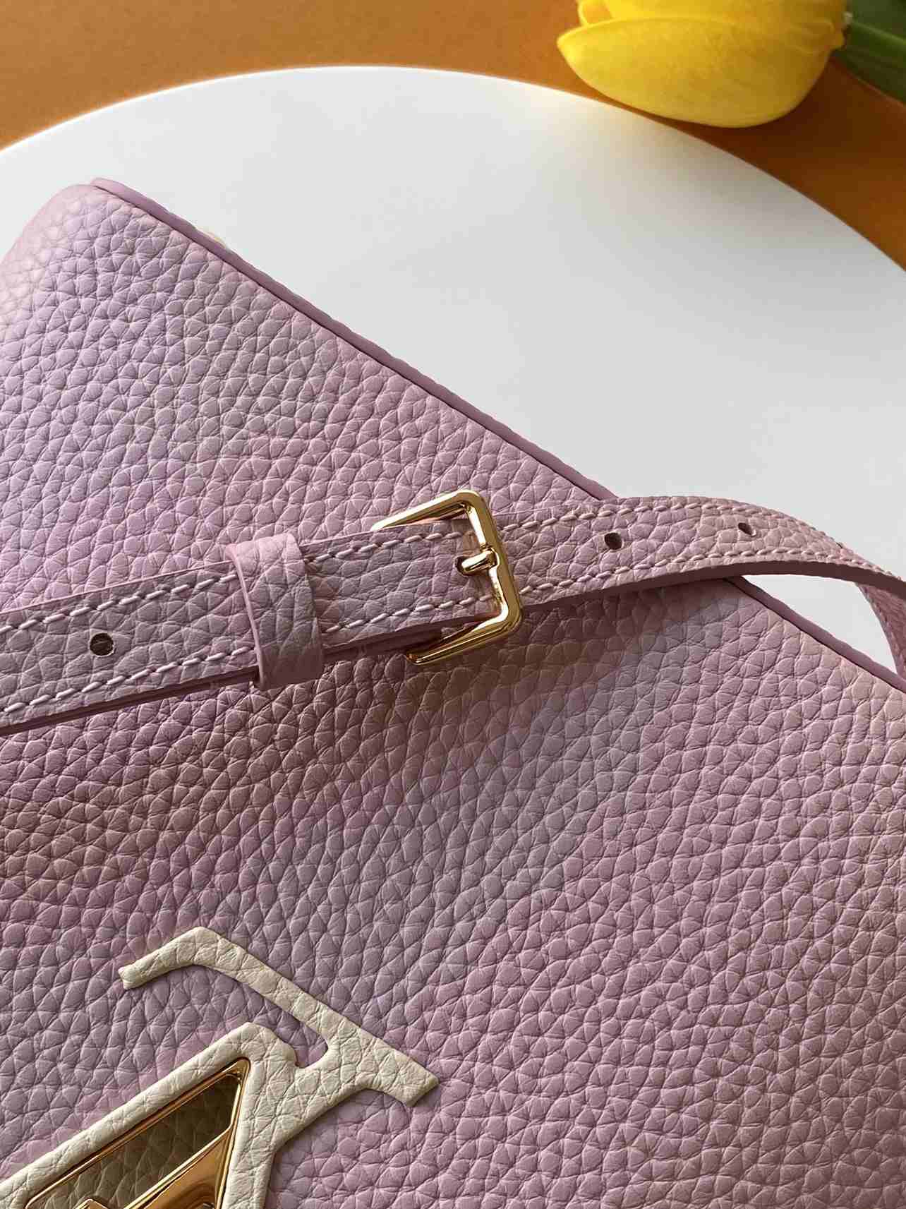 Louis Vuitton Capucines Mini Top-Handle Bag in Pink and White