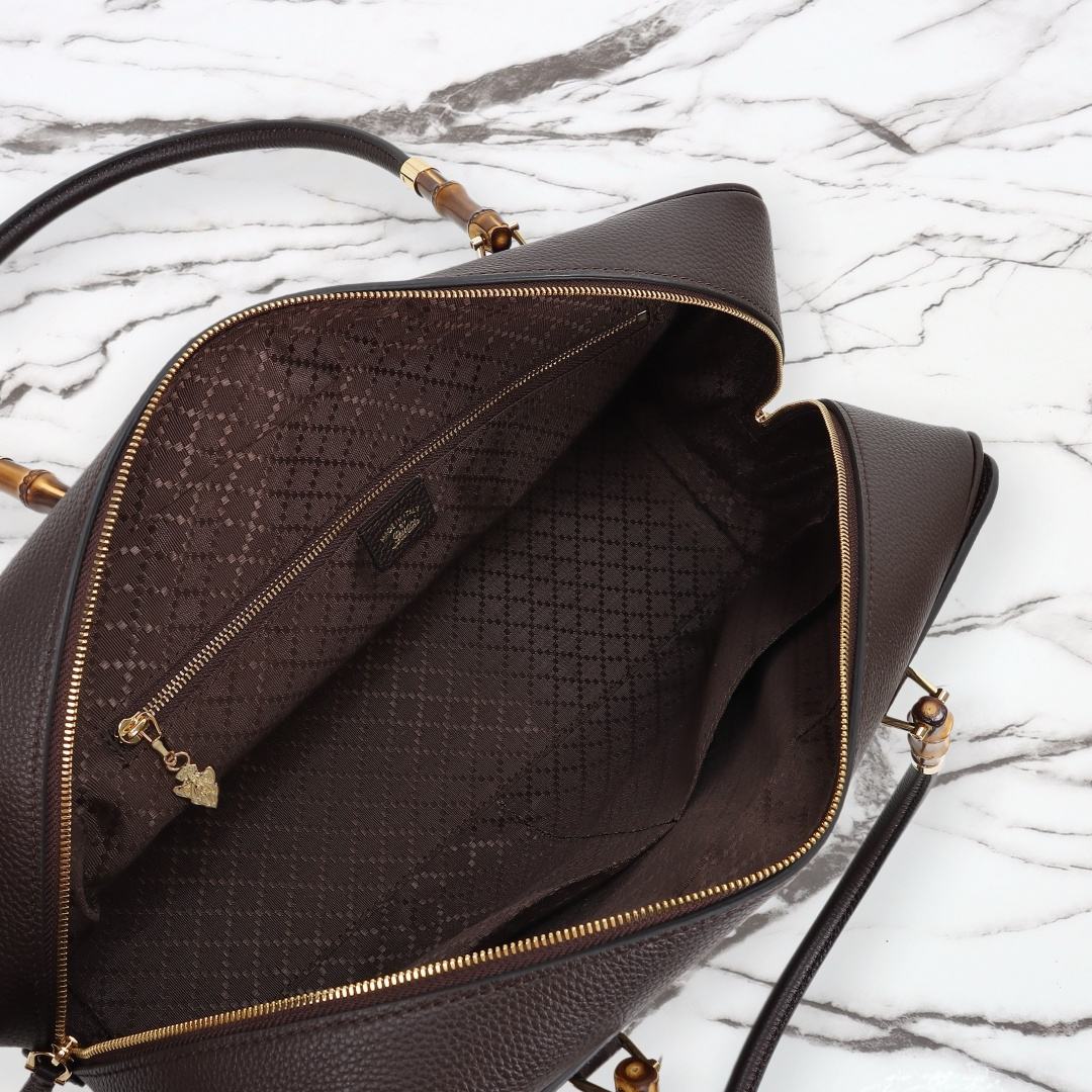 Gucci Large Boston Bag with Bamboo — A006OD