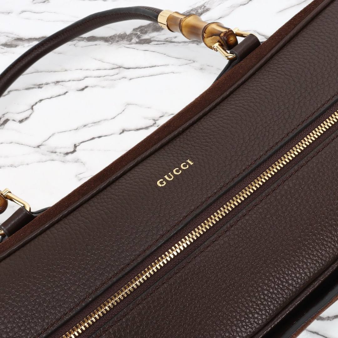 Gucci Large Boston Bag with Bamboo — A006OD
