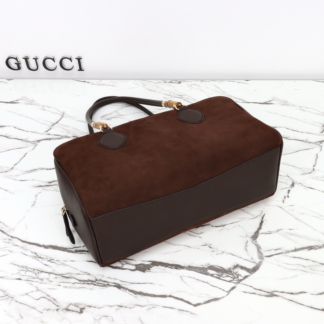 Gucci Large Boston Bag with Bamboo — A006OD