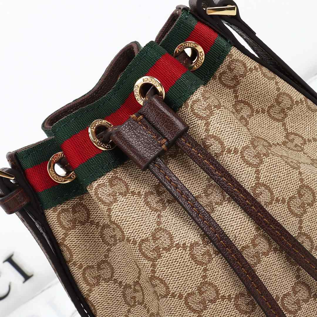 Gucci Mini Bucket Bag with Web — 876060
