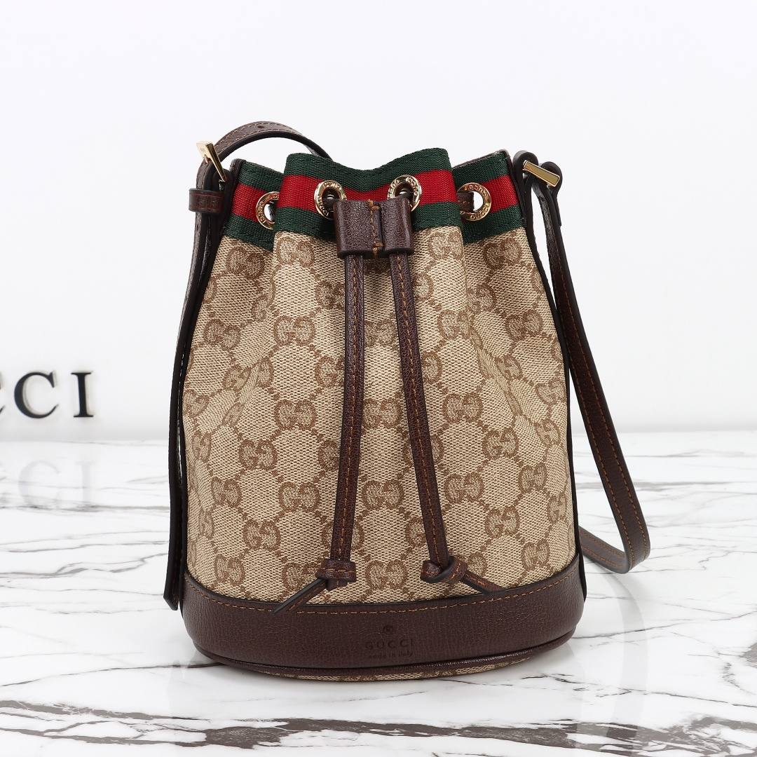 Gucci Mini Bucket Bag with Web — 876060