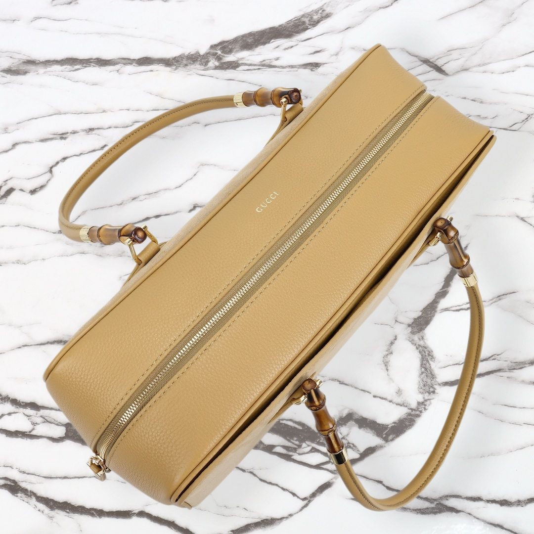 Gucci Large Boston Bag with Bamboo-Style Handles — A006OD