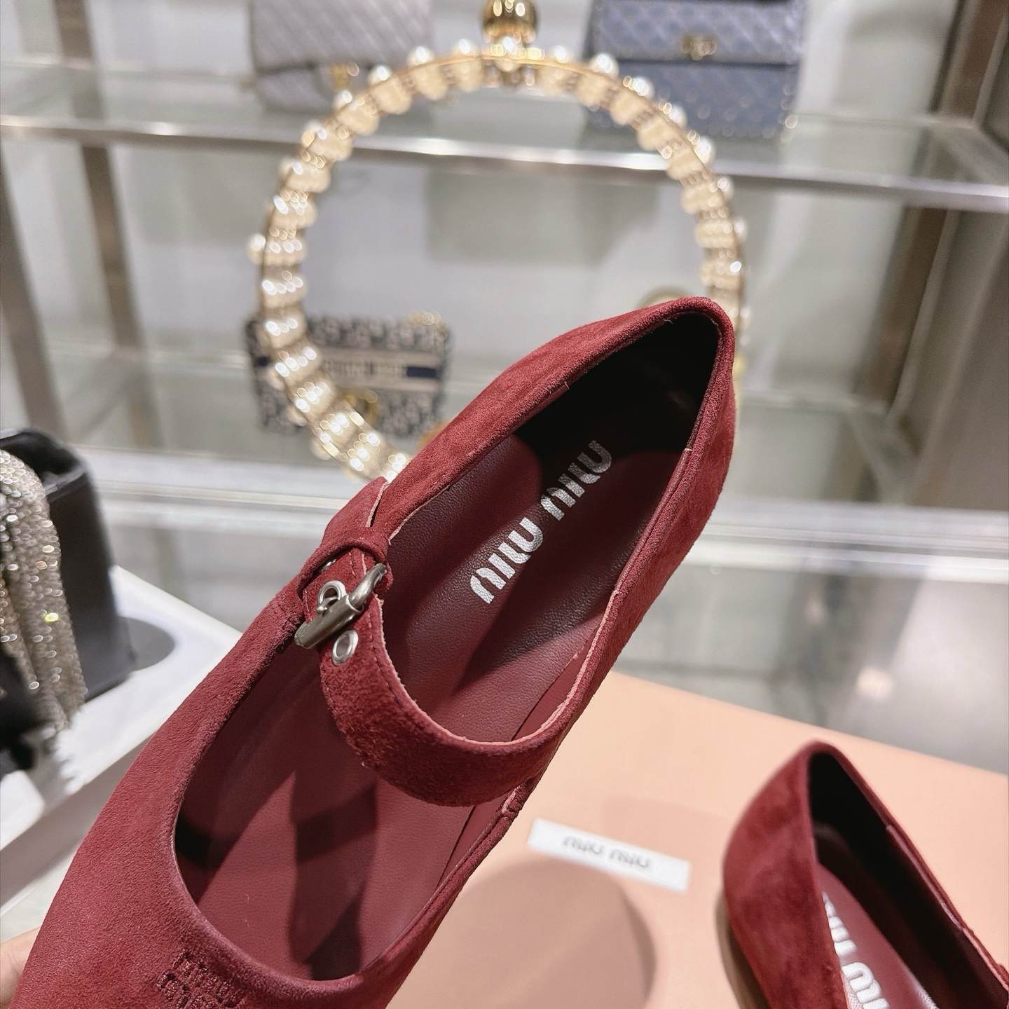 Miu Miu Square-Toe Flats