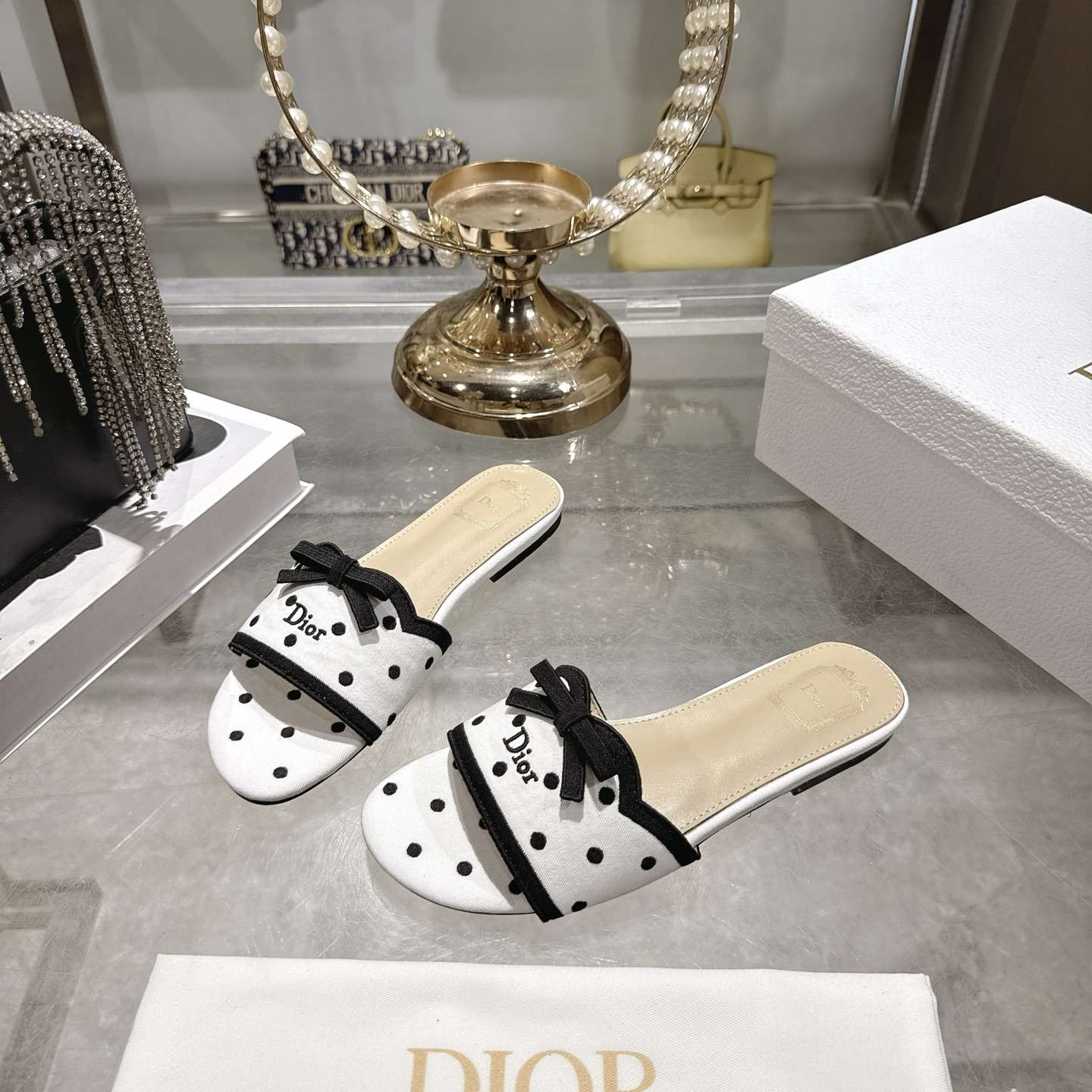 Dior Block-Heel Slippers