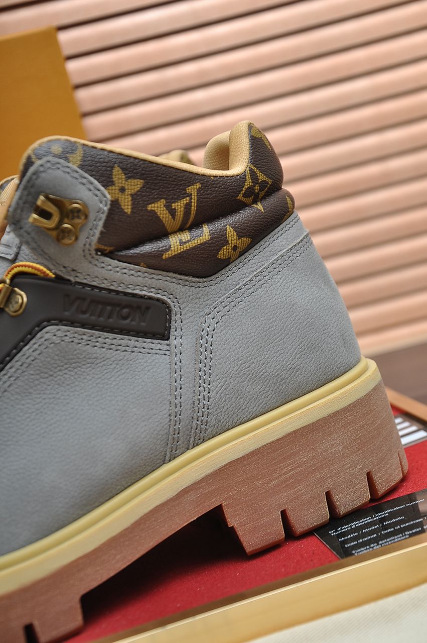 Louis Vuitton High-Top Lace-Up Ankle Boots