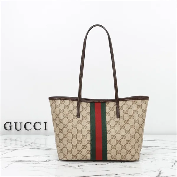 Gucci Tribeca Small Tote Bag, Sand and Brown — 875236