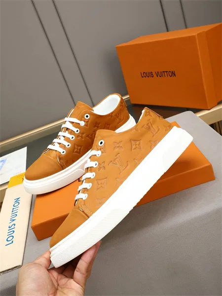 Louis Vuitton Embossed Monogram Lace-Up Sneakers