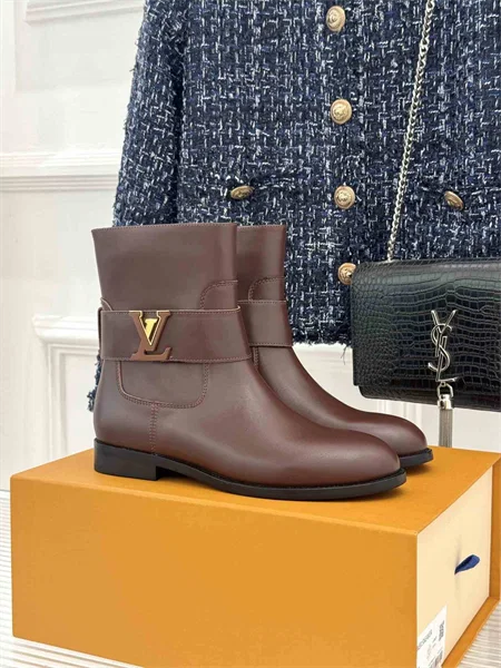 Louis Vuitton Side-Zip Block-Heel Ankle Boots