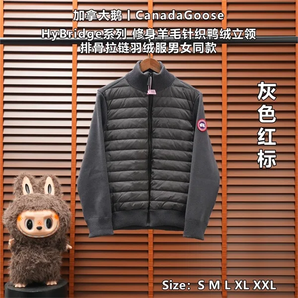 Canada Goose Down Jacket — Grey / Red Logo