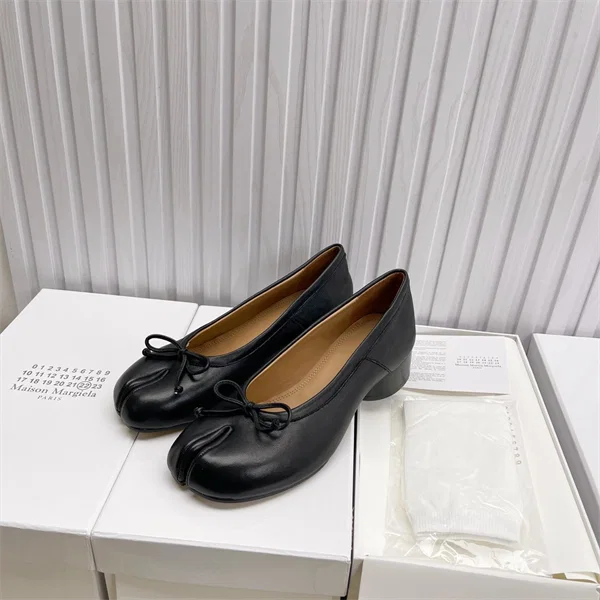 Maison Margiela Block-Heel Ballet Flats