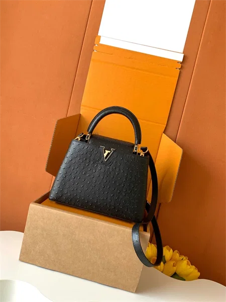 Louis Vuitton Capucines BB-Style Ostrich-Effect Top-Handle Bag — M24714