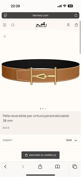 Hermes Belt – 38mm