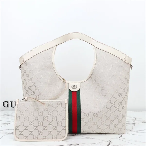 Gucci Giglio Large Tote Bag, White โ 853971