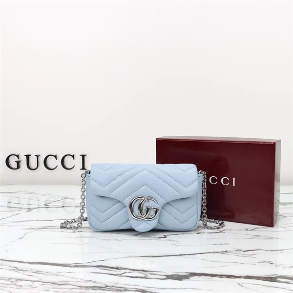 Gucci GG Marmont mini shoulder bag in light blue โ 841290