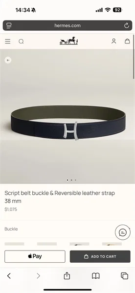Hermes Belt – 38mm