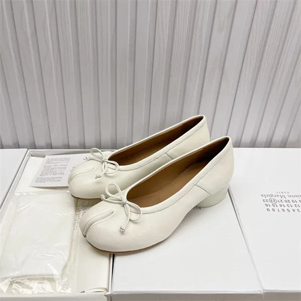 Maison Margiela Block-Heel Ballet Flats