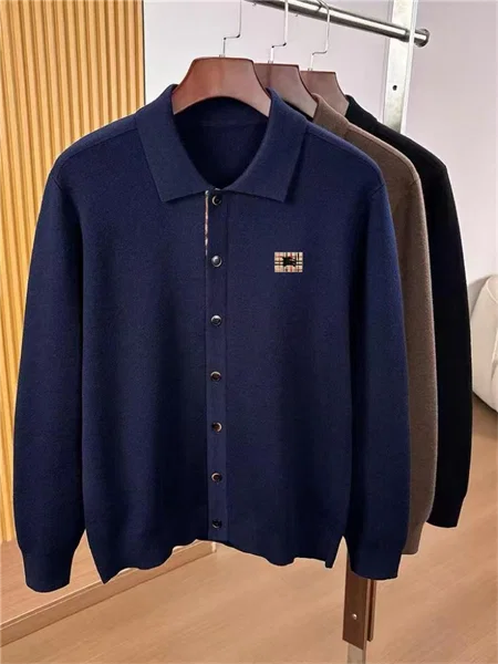 Burberry Knit Wool Shirt Jacket